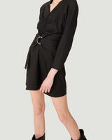 BAOMI RUCHED A-LINE MINI DRESS  image number null
